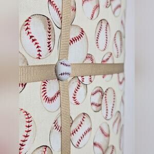 NWOT Mini French Memo Board - Baseball Red White Beige